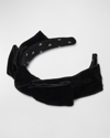 Lele Sadoughi Shirley Velvet Wide Ribbon Headband In Jet