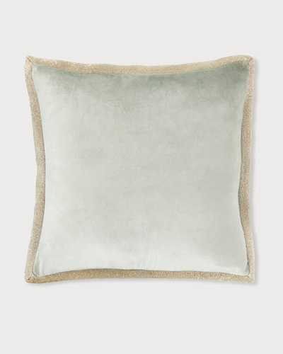 Callisto Home Two-tone Velvet Decorative Pillow, 22"sq.