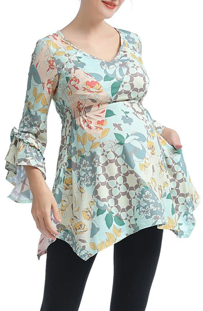 Kimi And Kai Sue Maternity/nursing Tunic In Multicolored