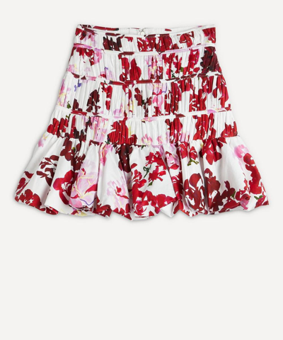 Aje La Vie Bubble Mini-skirt In Roses Of Provence