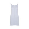 Courrèges Sweetheart-neck Ribbed Stretch-woven Mini Dress In Lilac