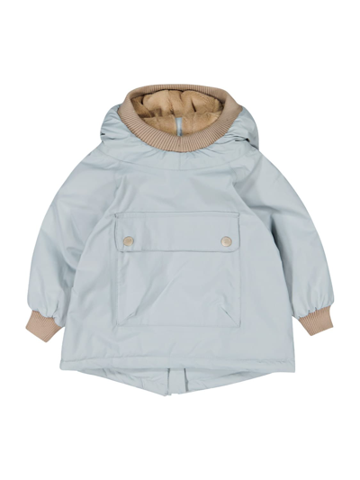 Mini A Ture Babies' Kids Winter Jacket In Light Blue
