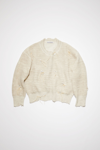 ACNE STUDIOS ACNE STUDIOS FN-WN-KNIT000502 PALE GREY/WHITE DISTRESSED CREW NECK JUMPER