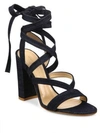 GIANVITO ROSSI Lace-Up Denim Sandals