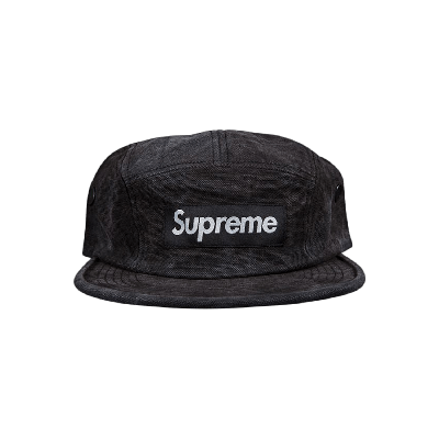 Pre-owned Supreme Washed Canvas Camp Cap 'black'