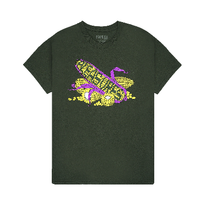 Pre-owned Pleasures Corn T-shirt 'green'