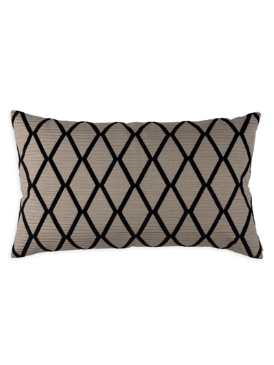 Lili Alessandra Brook Linen Decorative Pillow, 18 X 30 In Natural/black