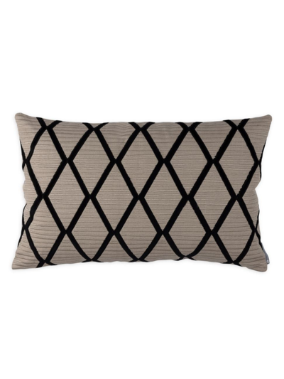 Lili Alessandra Brook Linen Decorative Pillow, 18 X 30 In Natural/black