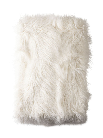 Lili Alessandra Faux Fur Coco Throw In White