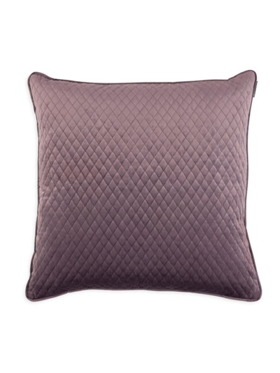 Lili Alessandra Valentina Quilted Velvet Euro Decorative Pillow, 26 X 26 In Raisin