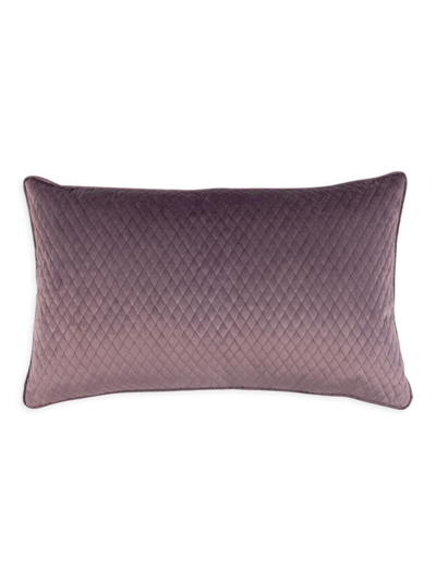 Lili Alessandra Valentina Quilted Velvet Decorative Pillow, 18 X 36 In Raisin