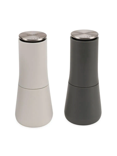 Joseph Joseph Milltop Non-spill Salt & Pepper Mill Set In Grey