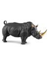 Lladrò Porcelain Rhino Sculpture