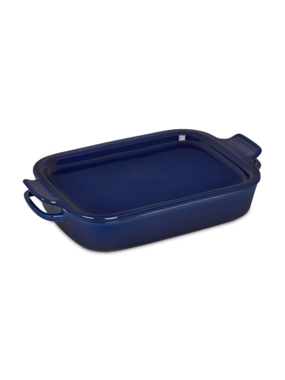 Le Creuset Stoneware Rectangular Dish & Platter Lid In Indigo