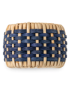 Juliska Woven Napkin Ring, Navy In Delft