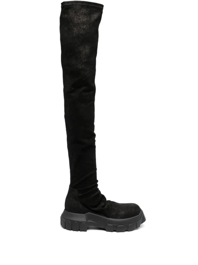 Rick Owens Bozo Tractor Stocking Boots In Black