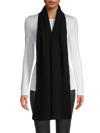 Saks Fifth Avenue Collection Rib-knit Cashmere Scarf In Black