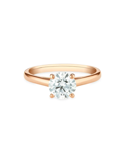 De Beers Jewellers Women's Db Classic 18k Rose Gold & 1 Tcw Brilliant-cut Natural Diamond Engagement Ring