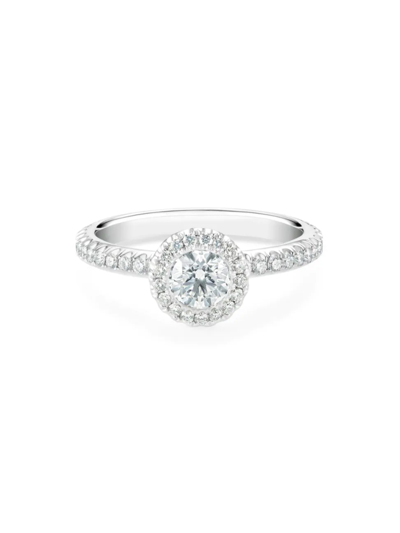 De Beers Jewellers Women's Aura Platinum & 0.89 Tcw Diamond Halo Engagement Ring