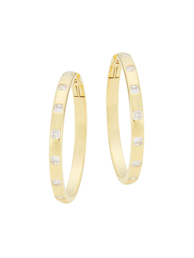 Adriana Orsini Women's Jolene 18k Gold-plated & Cubic Zirconia Hoop Earrings