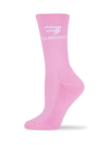 Balenciaga Sporty B Logo Rib-knit Socks In Pink