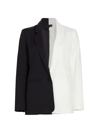 English Factory Colorblocked Blazer In Black White