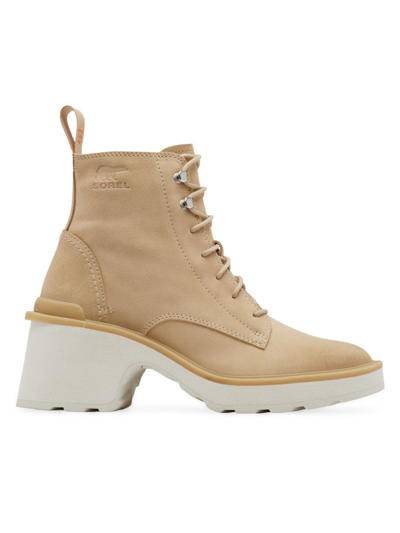 Sorel Hi-line Waterproof Lace-up Boot In Ceramic Chalk