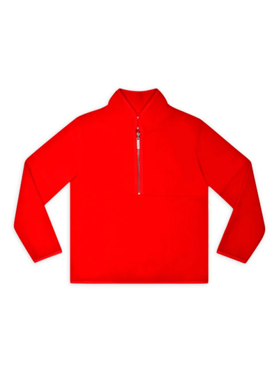 Iscream Kids' Little Girl's & Girl's Quarter-zip Pullover Sweater In Red