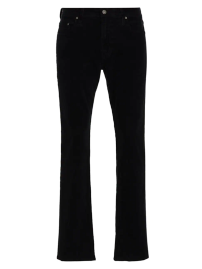 Ag Tellis Stretch Corduroy Jeans In Sulfur Pure Black