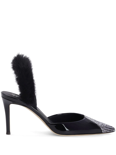 Giuseppe Zanotti Henriette Strass Rhinestone Pumps In Black