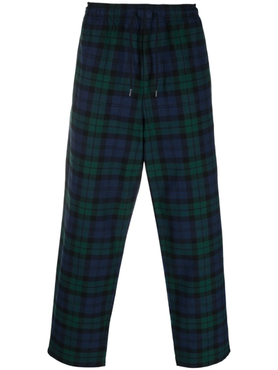 Wtaps Seagull 02 Plaid Trousers In Green