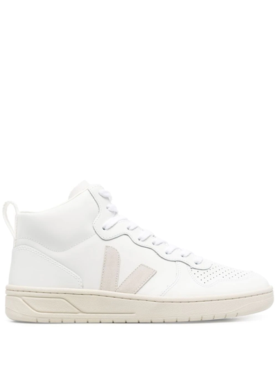 Veja V-15 High-top Sneakers In White