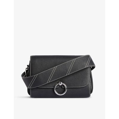 Claudie Pierlot Anouchka Small Leather Crossbody Bag In Schwarz