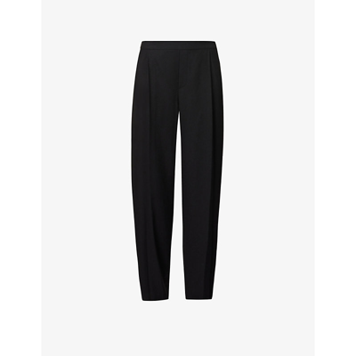 Vince Pleat-front Straight Leg Trousers In Black-001blk