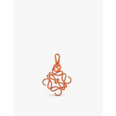 Loewe Inflated Anagram Aluminium And Stainless Steel Charm In Orange