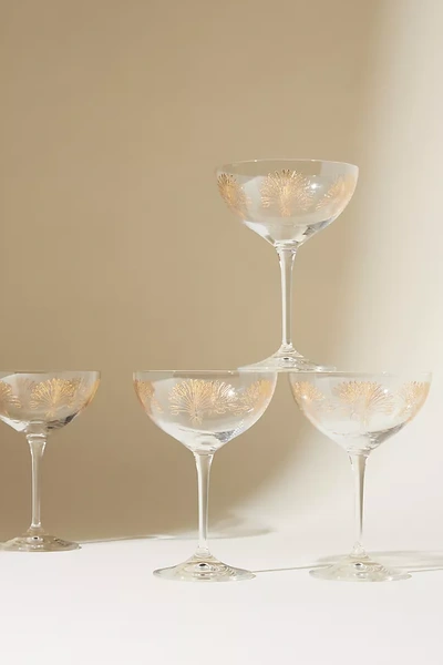 Anthropologie Set Of 4 Remy Coupe Glasses