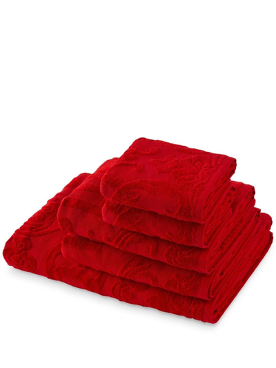 Dolce & Gabbana Set 5 Cotton Towels In Multicolor