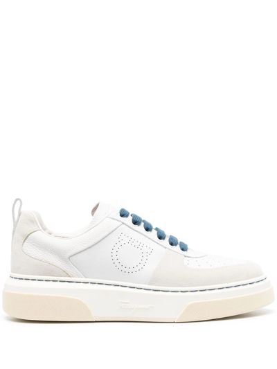 Ferragamo Cassina Low-top Sneakers In White