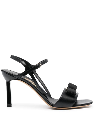 Salvatore Ferragamo Gabriela Bow Ankle-strap Sandals In Black