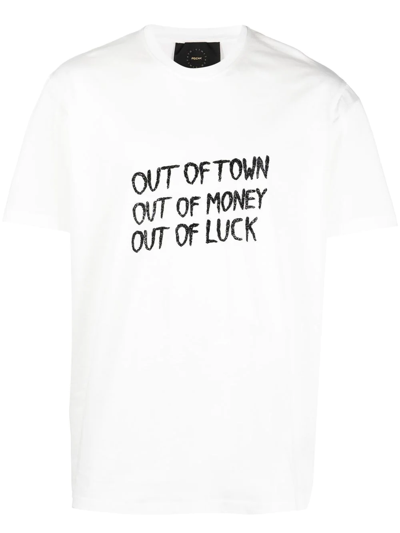 Limitato Slogan-print Short-sleeved T-shirt In Weiss