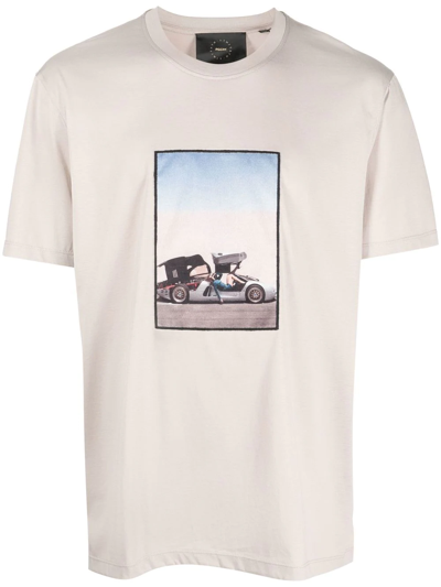 Limitato Graphic-print Short-sleeved T-shirt In Nude