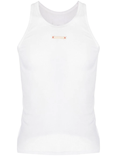 Maison Margiela Logo White Patch Tank Top