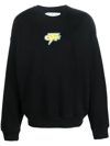 Off-white Arrows Print Crew Neck Sweatshirt In Schwarz