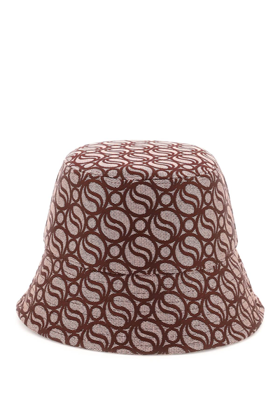 Stella Mccartney S-wave Jacquard Fabric Bucket Hat In Red
