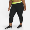 Nike Women's  Pro Mid-rise Crop Leggings (plus Size) In Black