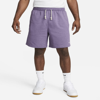 Nike Men's Dri-fit Standard Issue 8" French Terry Basketball Shorts In Purple
