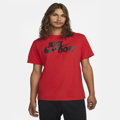 Nike Men's  Sportswear Jdi T-shirt In University Red/black