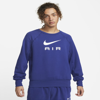 Nike Men's  Sportswear Air French Terry Crew In Blue