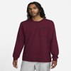 Nike Men's  Sportswear Premium Essentials Long-sleeve Pocket T-shirt In Red