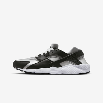 Nike Huarache Run Big Kids' Shoes In Black,neutral Grey,medium Grey,white